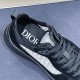 Dior B25 Runner Trainers Collar and Laces Detail in black Close-up of Dior B25 Runner Trainers black laces and inner tongue branding