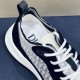 Dior B25 Runner Lacing and Collar Detail in black and white Close-up of lacing system, tongue, and inner lining on Dior B25 Runner trainer in black and white
