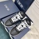 Dior B27 High-Top Black Leather Canvas Trainers Top-Down Pair Dior B27 High-Top Black Leather Canvas Trainers top-down view of both shoes