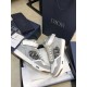 Dior B27 High-Top Grey Leather Trainers Pair in Box Dior B27 High-Top Grey Leather Trainers pair displayed inside branded shoe box