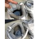 Dior B27 High-Top Grey Leather Trainers Interior Detail Close-up view of Dior B27 High-Top Grey Leather Trainers interior lining and tongue