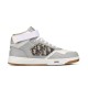 Dior B27 High-Top Grey Leather Trainers Side Profile Dior B27 High-Top Grey Leather Trainers side profile view