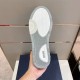 Dior High Top Leather Trainer Rubber Sole in white and grey Underside view of grey and white patterned rubber sole with brand logo