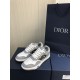 Dior B27 Low Top Grey White Canvas Low Top Trainers pair front three-quarter view