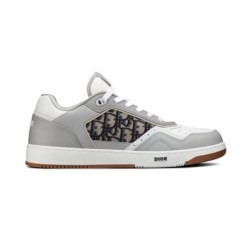 Dior Low Top Grey White Canvas Low Top Trainers Logo