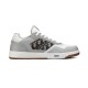 Dior B27 Low Top Grey White Canvas Low Top Trainers lateral profile