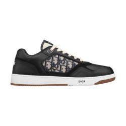 Dior Low-Top Leather Trainers Black Leather