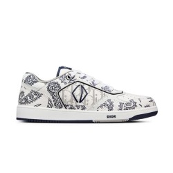 Dior Low-Top Paisley Print White Navy Trainers