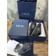 Dior B27 Low-Top Trainers In Black Leather with packaging and box