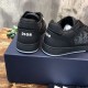 Heel signature branding on Dior B27 Low-Top Trainers In Black Leather