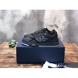 Dior Low-Top Trainers In Black Leather Black