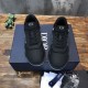 Top-down view of Dior B27 Low-Top Trainers In Black Leather pair