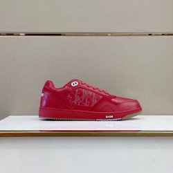 Dior Low-Top Leather Red Trainers