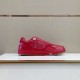 Dior B27 Low-Top Red Leather Lateral View Dior B27 red leather low-top sneaker lateral side view