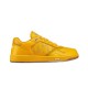 Dior B27 low-top yellow oblique canvas leather trainer side profile