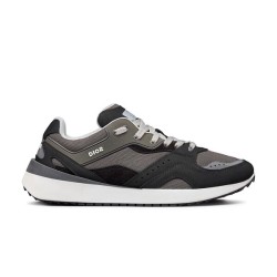 Dior Trainers In Grey Black Low Top Mesh Leather Multi-Textured