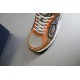 Dior B30 Toe Box Detail in beige and orange Close-up of beige mesh toe box and orange overlays on Dior B30 trainer