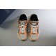 Dior B30 Trainers Top View in beige and orange Top-down pair view of Dior B30 mesh trainers in beige orange brown