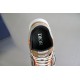 Dior B30 Insole Detail in beige and orange Interior footbed and padded collar detail of Dior B30 trainer in beige and orange