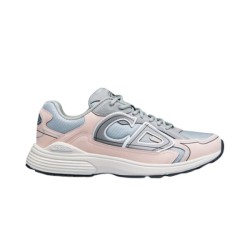 Dior Grey Mesh And Light Pink Technical Fabric Trainers