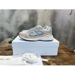 Dior Grey Mesh And Light Pink Technical Fabric Trainers Dior Grey Mesh And Light Pink Technical Fabric Trainers