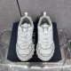 Dior B31 Runner Low Top Trainers In White Grey Top View Top-down overhead view of Dior B31 Runner Low Top Trainers in white grey showing lacing and tongue detail