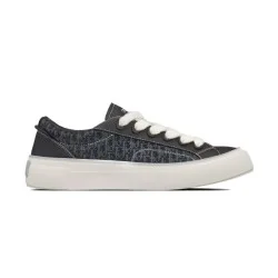 Dior Low Top Trainers In Black Smooth Leather