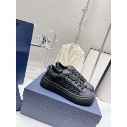 Dior Black Leather Oblique Embroidery Trainers Dior Black Leather Oblique Embroidery Trainers