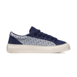 Dior Navy Blue Oblique Jacquard Low Top Trainers