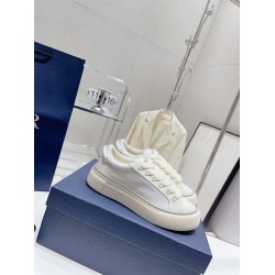 Dior White Smooth Calfskin Oblique Jacquard Trainers