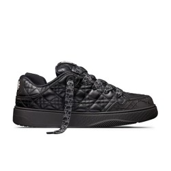 Dior Black Quilted Leather Low Top Trainers