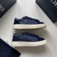 Dior Tears B33 Navy Blue Trainers Pair View in navy blue and cream Pair of Dior Tears B33 navy blue trainers displayed side by side on a light surface in navy blue and cream