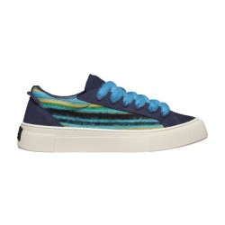 Dior Striped Brushed Fabric Trainers Blue