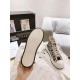Dior Walk'n'dior High-Top Platform Trainers Outsole View in blue and beige Bottom outsole view of Dior Walk'n'dior High-Top Platform Trainer displaying star pattern tread in blue and beige
