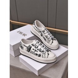 Dior Walk'n' Platform Low-Top Printed Canvas Trainers