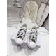 Top-down view of Dior Walk'n'dior low top platform trainers showing lace-up details in beige
