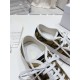 Dior Beige Floral Pattern Platform Trainer - Inner Sole Detail Interior footbed detail of Dior beige floral pattern low top trainer