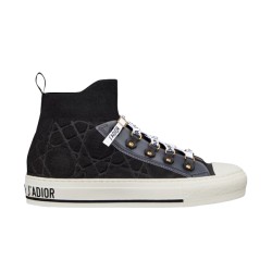 Dior Walk'n' High Top Knit Black Trainers