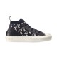 Dior Walk'n'Dior high top trainers in dark blue oblique canvas profile view