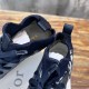 Top down view of Dior Walk'n'Dior dark blue sock collar opening and interior