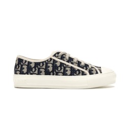 Dior Oblique Canvas Low Top Trainers Navy Blue Woven Oblique