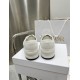 Dior Walk'n'dior White Canvas Trainers Heel View Rear view showing embossed heel logo on white Dior canvas trainers