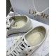 Dior Walk'n'dior White Canvas Trainers Insole Branding Interior view showing gold branding on the insoles of white Dior trainers