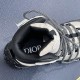 Interior Collar and Lining Detail in grey and black Close-up view of padded boot collar and black interior lining with brand name in grey and black