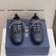 Dior Diorizon Black Shoes Front View Front view of both black Dior Diorizon hiking shoes showing lace detail