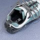 Close-up of padded collar and inner sole of Dior Diorizon Technical Mesh Hiking Shoe in green and grey
