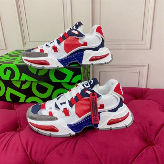 Dolce & Gabbana Airmaster Multicolour Low Top Trainers with Box in multicolour and white Dolce & Gabbana Airmaster Multicolour Low Top Trainers pair with branded shoe box background in multicolour and white