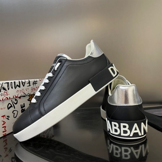 replica DOLCE & GABBANA BLACK PORTOFINO SNEAKERS – DG033 UK