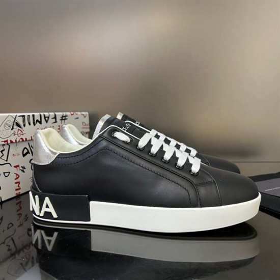 replica DOLCE & GABBANA BLACK PORTOFINO SNEAKERS – DG033 UK