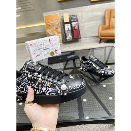 Replica Dolce Gabbana Trainers Calfskin Nappa Portofino  With Studs – Dg018 Uk - 8945 - Buddha Luxury